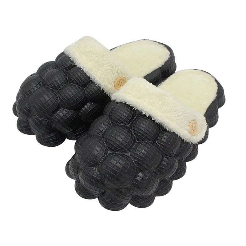 Unisex Winter Rhinestone Designer Waterproof Flip Flops