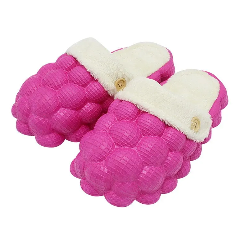 Unisex Winter Rhinestone Designer Waterproof Flip Flops