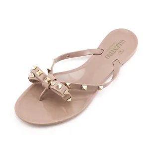 Valentino Nude Rockstud Jelly Sandals Size US 8 | EU 38
