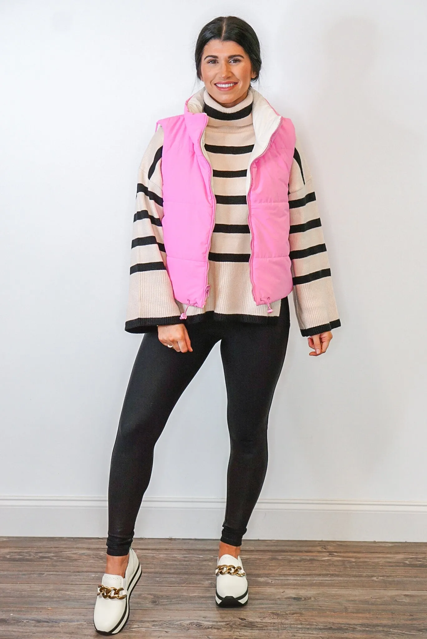 Winter Adventures Pink Reversible Vest